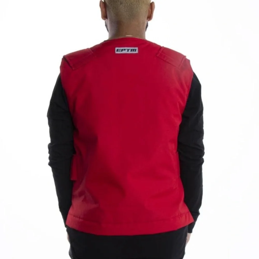 EPTM The Perfect Example Reflective Flow Urban Dance Hiphop Rapper Red Vest Mens